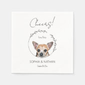 Eenvoudige Chihuahua Hond Bruiloft Cocktail servet (Voorkant)
