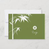 Eenvoudige Chinese bruiloft in oost-Aziatische Bam RSVP Kaartje (Voorkant)