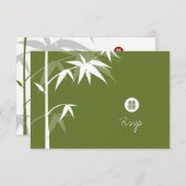 Eenvoudige Chinese bruiloft in oost-Aziatische Bam RSVP Kaartje (Voorkant / Achterkant)