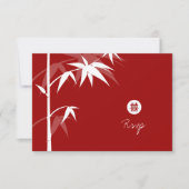 Eenvoudige Chinese bruiloft in oost-Aziatische Bam RSVP Kaartje (Voorkant)