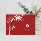 Eenvoudige Chinese bruiloft in oost-Aziatische Bam RSVP Kaartje (Staand voorkant)