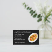 Eenvoudige Chinese Visitekaartjes voor restaurants (Staand voorkant)