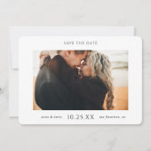 Eenvoudige chique aangepaste foto save the date (Voorkant)