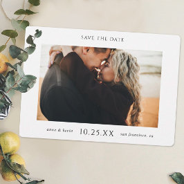 Eenvoudige chique aangepaste foto save the date