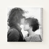 Eenvoudige chique aangepaste naam Script Overlay V Notitieboek (Achterkant)