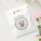 Eenvoudige chique bewerkbare Polka Dot Photo Gift Bedankzakje (Gezegeld)