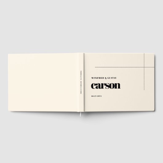 Eenvoudige chique bruiloft gastenboek (Volledig)
