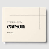 Eenvoudige chique bruiloft gastenboek (Voorkant)