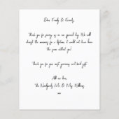 Eenvoudige chique budget boog foto bruiloft dank u (Achterkant)