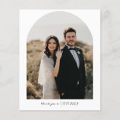 Eenvoudige chique budget boog foto bruiloft dank u (Voorkant)