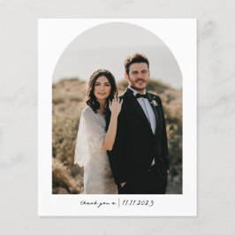 Eenvoudige chique budget boog foto bruiloft dank u