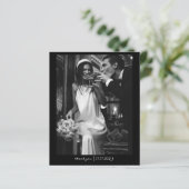 Eenvoudige chique budget foto bruiloft dank u kaar (Staand voorkant)