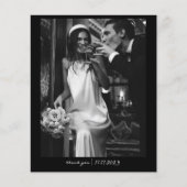 Eenvoudige chique budget foto bruiloft dank u kaar (Voorkant)