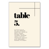 Eenvoudige chique crème bruiloft zitkaart kaarten (Voorkant)