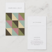 Eenvoudige chique driehoekspatroon Visitekaartjes Afsprakenkaartje (Voorkant / Achterkant)