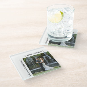 Eenvoudige chique foto glazen onderzetter