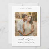 Eenvoudige chique foto Opslaan van de Datum Uitnod Save The Date (Voorkant)