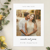 Eenvoudige chique foto Opslaan van de Datum Uitnod Save The Date