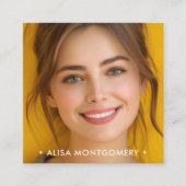 Eenvoudige chique foto vierkante visitekaartje (Voorkant)