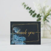 Eenvoudige chique gouden geometrische lijst  Bedan Briefkaart (Staand voorkant)