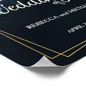 Eenvoudige chique gouden geometrische Lijst bruilo Poster (Hoek)