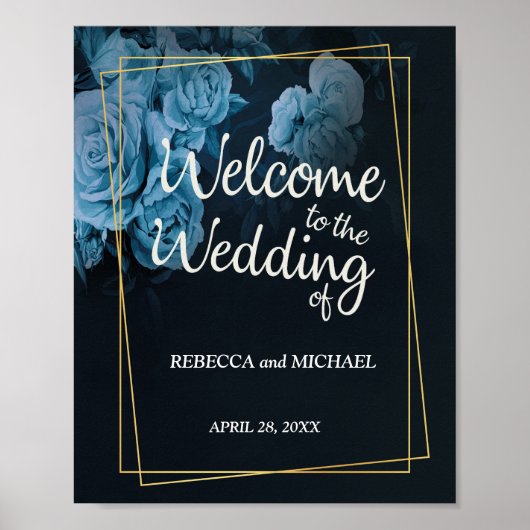 Eenvoudige chique gouden geometrische Lijst bruilo Poster (Voorkant)