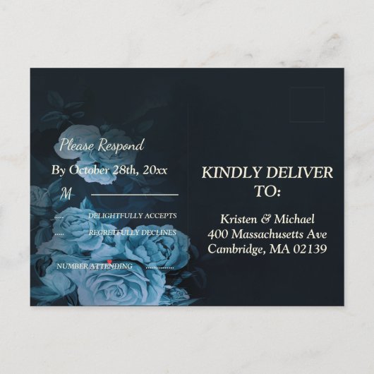 Eenvoudige chique gouden geometrische Lijst RSVP-u Uitnodiging Briefkaart (Achterkant)