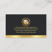 Eenvoudige chique gouden Handyman Signage Visitekaartje (Achterkant)
