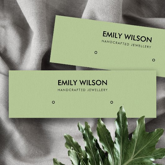 EENVOUDIGE CHIQUE GROENE KRAFT STUD OORBEL DISPLAY MINI VISITEKAARTJE