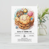 Eenvoudige Chique Happy Cookies Verjaardag Kaart (Staand voorkant)