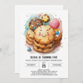 Eenvoudige Chique Happy Cookies Verjaardag Kaart (Voorkant / Achterkant)