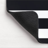 Eenvoudige chique klassieke zwart-wit gestreepte c muismat (Hoek)