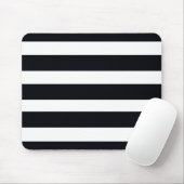 Eenvoudige chique klassieke zwart-wit gestreepte c muismat (Met muis)