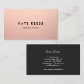 Eenvoudige chique koperen Roos gouden professionel Visitekaartje (Voorkant / Achterkant)