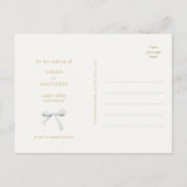 Eenvoudige chique lintboog | Off White Sla de datu Briefkaart (Achterkant)