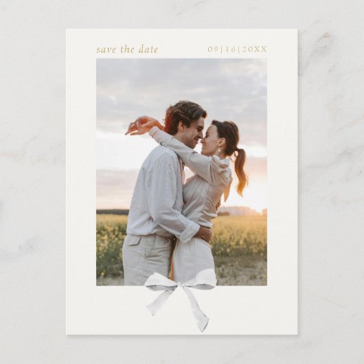 Eenvoudige chique lintboog | Off White Sla de datu Briefkaart (Voorkant)