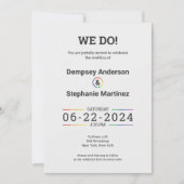 Eenvoudige & chique LQBTQ Pride bruiloft uitnodigi Kaart (Voorkant)