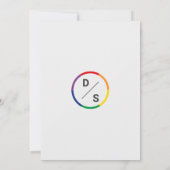 Eenvoudige & chique LQBTQ Pride bruiloft uitnodigi Kaart (Achterkant)