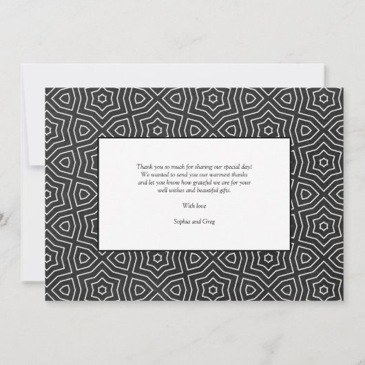 Eenvoudige chique Marokkaanse dank u Bedankkaart (Achterkant)