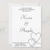 Eenvoudige chique moderne elegante bruiloft kaart (Voorkant)