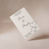 Eenvoudige chique moderne elegante bruiloft kaart