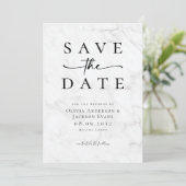 Eenvoudige chique moderne typografie bruiloft save the date (Staand voorkant)
