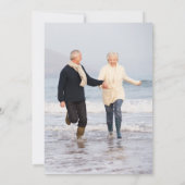 Eenvoudige chique moderne typografie bruiloft save the date (Achterkant)