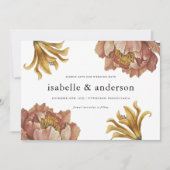 Eenvoudige chique rustieke bloemenfoto bruiloft save the date (Voorkant)