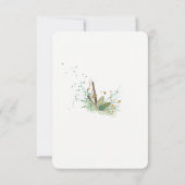 Eenvoudige chique rustieke winterkrans opslaan dat save the date (Achterkant)