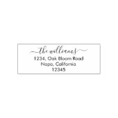 Eenvoudige chique script gepersonaliseerde rubbere zelfinktende stempel (Design)