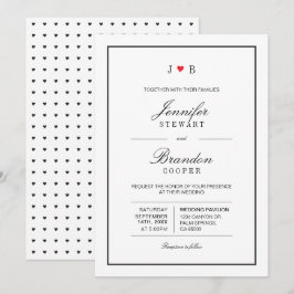 Eenvoudige Chique Typografie Trouw Uitnodiging