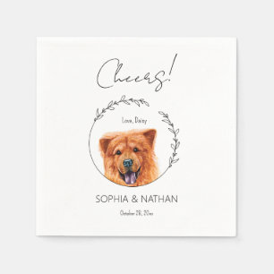 Eenvoudige Chow Hond Bruiloft Cocktail Servet