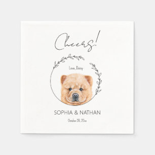 Eenvoudige Chow Hond Bruiloft Cocktail Servet