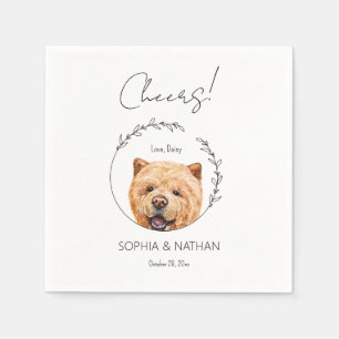 Eenvoudige Chow Hond Bruiloft Cocktail Servet
